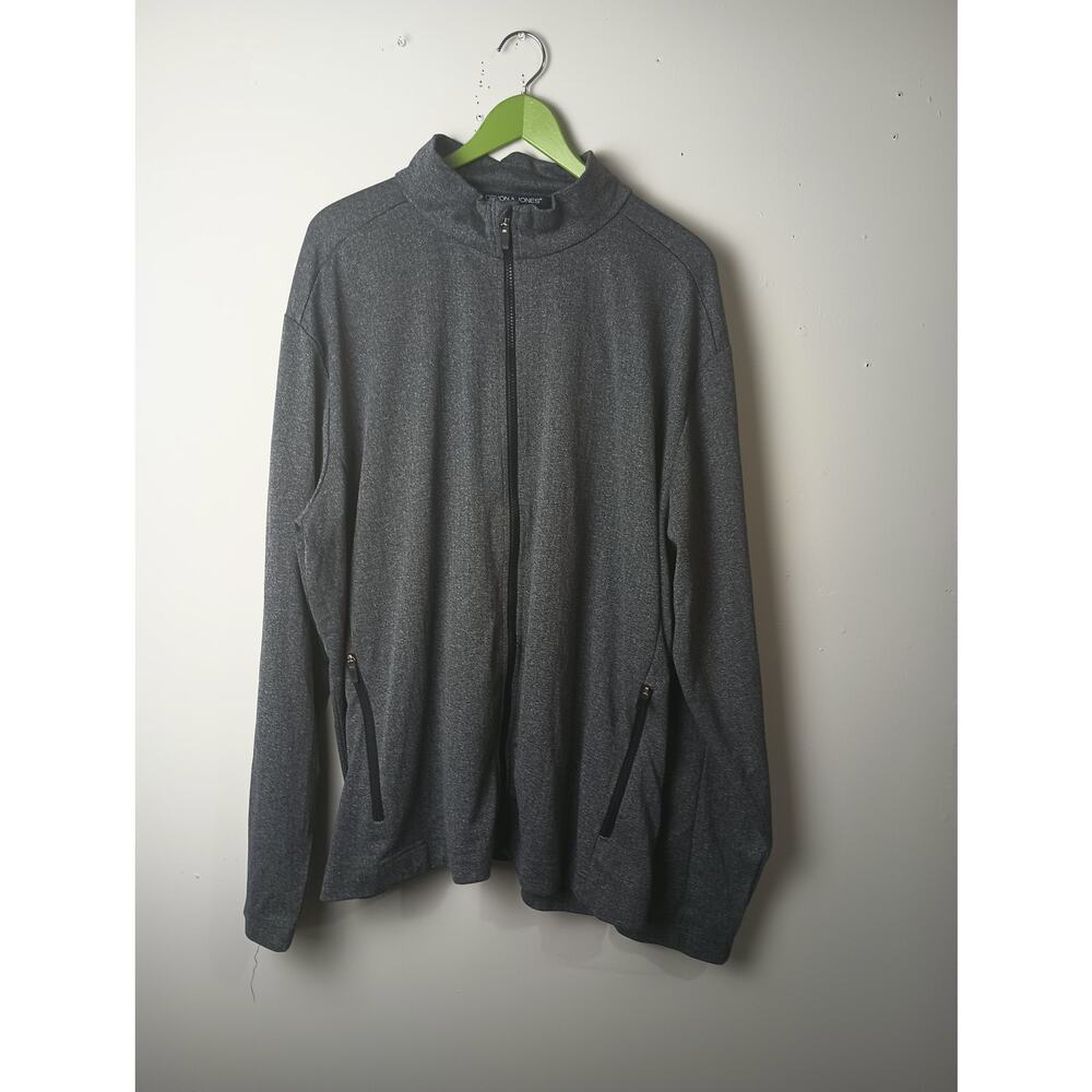 Devon & Jones Men's Gray‎ Full Zip Sweatshirt Size 3X Pockets Spring Casual